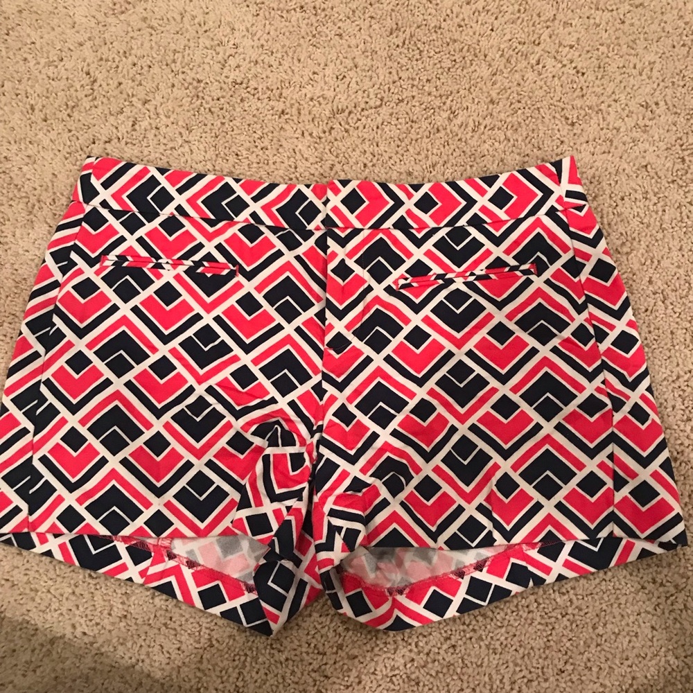 GAP Pink, White and Navy Printed Shorts